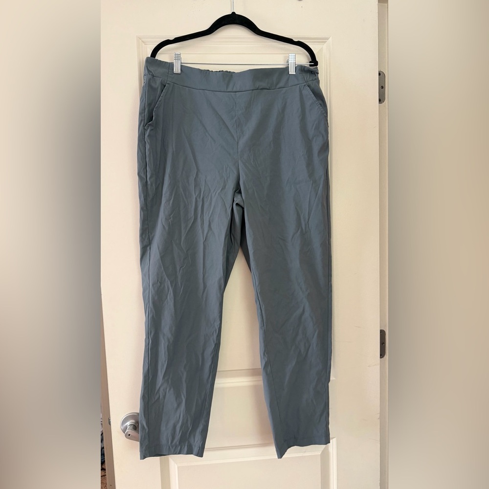 Women’s Dusty Blue Pull-On Straight Trousers